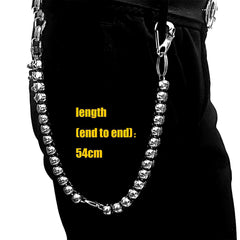 Ghost Head Titanium Steel Pants Chain Metal Wallet Chain Locomotive Punk Waist Chain For Men - iwalletsmen