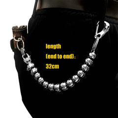 Ghost Head Titanium Steel Pants Chain Metal Wallet Chain Locomotive Punk Waist Chain For Men - iwalletsmen