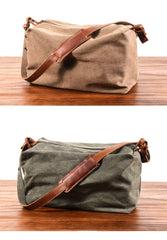 Khaki Canvas Gym Side Bag Messenger Bag Mens Cycling Khaki Canvas Messenger Bag For Men - iwalletsmen
