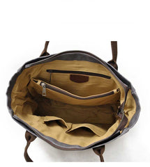 Gray Waxed Canvas Tote Bags Messenger Bag Gray Mens Canvas Tote Tote Purse For Men - iwalletsmen