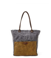 Gray Waxed Canvas Tote Bags Messenger Bag Gray Mens Canvas Tote Tote Purse For Men - iwalletsmen