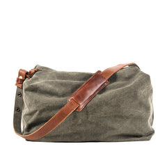 Khaki Canvas Gym Side Bag Messenger Bag Mens Cycling Khaki Canvas Messenger Bag For Men - iwalletsmen