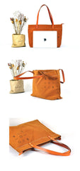 Vintage Canvas Leather Mens Womens Tote Shopping Bags Messenger Bag Tan Tote Handbag For Men Women - iwalletsmen