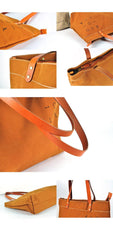 Vintage Canvas Leather Mens Womens Tote Shopping Bags Messenger Bag Tan Tote Handbag For Men Women - iwalletsmen