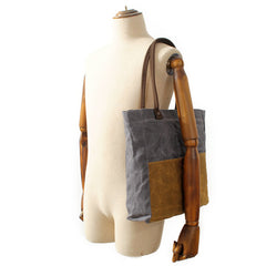 Green Waxed Canvas Tote Bags Messenger Bag Green Mens Canvas Tote Tote Purse For Men - iwalletsmen