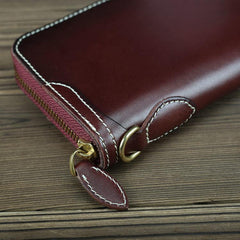 Green Mens Leather Cards Long Wallets Lot of Cards Black Zipper Long Wallet Cards Wallet for Men - iwalletsmen