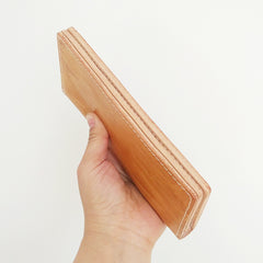 Handmade Vintage Mens Yellow-Brown Bifold Leather Long Wallet Cool Long Wallet for Men - iwalletsmen