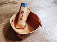 Handmade BIC J3 J5 J6 J8 J9 XP Beige Leather Lighter Case Leather Lighter Holder Leather Lighter Covers For Men - iwalletsmen