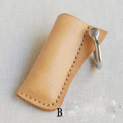 Bic j3 Leather Lighter Case Leather Bic j3 Lighter Holders Handmade Beige Leather Bic j3 Lighter Covers For Men - iwalletsmen