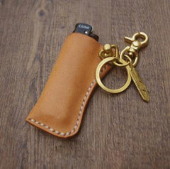 Bic j3 Leather Lighter Case Leather Bic j3 Lighter Holders Handmade Tan Leather Bic j3 Lighter Covers For Men - iwalletsmen