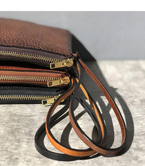 Handmade Black Leather Mens Bifold Wristlet Wallet Brown Clutch Wallet IPAD Bag Clutch Purse Men - iwalletsmen