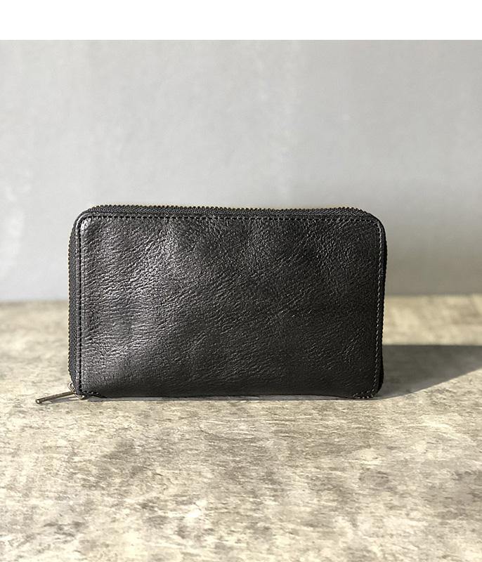 Black Leather Mens Brown Business Long Wallet Clutch Bag Wristlet Wall –  iwalletsmen