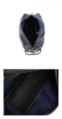 Handmade Black Leather Mens Clutch Cool Hand Bag Zipper Clutch Wristlet Clutch for Men - iwalletsmen
