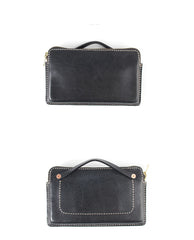 Handmade Black Leather Mens Cool Clutch Wallet Biker Clutch Brown Wristlet Wallet for Men - iwalletsmen