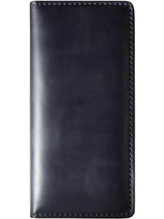 Handmade Black Mens Bifold Long Wallets Personalized Black Leather Checkbook Wallets for Men - iwalletsmen