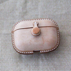 Handmade Green Waxed Leather AirPods Pro Case Leather AirPods Case Airpod Case Cover - iwalletsmen