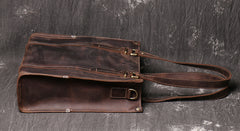 Handmade Brown LEATHER Mens/Womens Tote Messenger Tote Bag Tote HandBag Shoulder Bag For Men - iwalletsmen