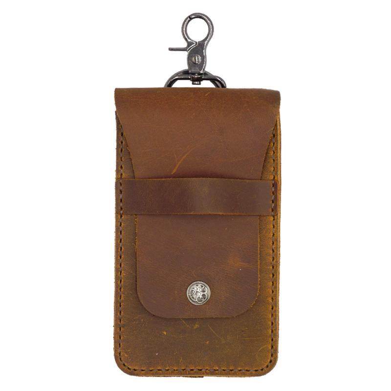 Handmade Green LEATHER MEN Slim Belt Pouches Waist BAG Slim Belt Bag FOR MEN - iwalletsmen