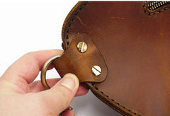 Handmade Brown LEATHER MEN Sling Bag Waist BAG LEATHER Fanny Pack FOR MEN - iwalletsmen