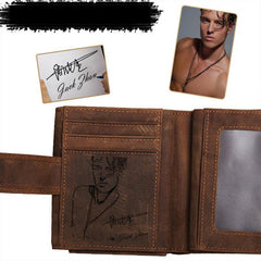 Handmade Brown Leather Mens Trifold Billfold Wallets With Coin Pocket Small Wallet for Men - iwalletsmen