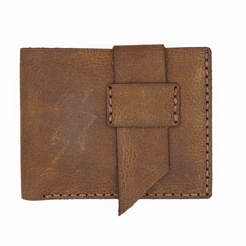 Handmade Brown Leather Mens Bifold Billfold Wallets Slim Small Wallet for Men - iwalletsmen