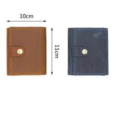 Handmade Brown Leather Mens Trifold Billfold Wallets With License Slot Small Wallet for Men - iwalletsmen
