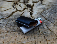 Handmade Coffee Bic j3 j5 j6 Leather Lighter Cases Leather Bic j3 j5 j6 Lighter Holder Leather Bic j3 j5 j6 Lighter Covers For Men - iwalletsmen