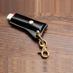 Handmade Coffee Bic j3 j5 j6 Leather Lighter Cases Leather Bic j3 j5 j6 Lighter Holder Leather Bic j3 j5 j6 Lighter Covers For Men - iwalletsmen