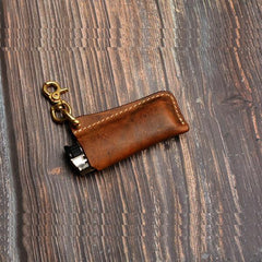 Handmade Coffee Bic j3 j5 j6 Leather Lighter Cases Leather Bic j3 j5 j6 Lighter Holder Leather Bic j3 j5 j6 Lighter Covers For Men - iwalletsmen