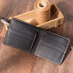 Handmade Leather Bifold Billfold Personalized Mens Bifold Wallet for Men - iwalletsmen