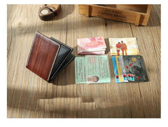 Handmade Green Leather Mens Licenses Wallet Personalize Bifold License Card Wallets for Men - iwalletsmen