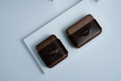 Handmade Green Leather Wood AirPods Pro Case with Eye Custom Leather AirPods Pro Case Airpod Case Cover - iwalletsmen