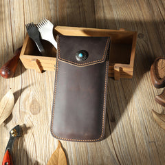 Handmade Black Pen Case Pen Holder Personalized Pen Pouch Artist Pen Case for Men - iwalletsmen