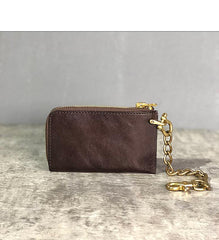 Handmade Leather Mens Cool Key Biker Wallet Car Key Holder License Holder Chain Wallet for Men - iwalletsmen