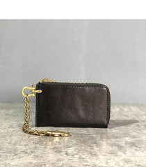 Handmade Leather Mens Cool Key Biker Wallet Car Key Holder License Holder Chain Wallet for Men - iwalletsmen
