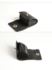 Handmade Black Leather Mens Cool Slim Leather Wallet Men Brown Small Wallet Card Holders for Men - iwalletsmen