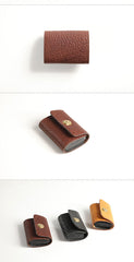 Handmade Black Leather Mens Cool Slim Leather Wallet Men Brown Small Wallet Card Holders for Men - iwalletsmen