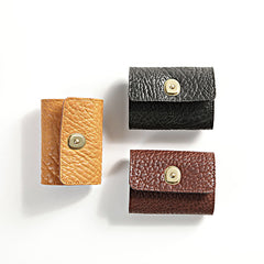 Handmade Black Leather Mens Cool Slim Leather Wallet Men Brown Small Wallet Card Holders for Men - iwalletsmen