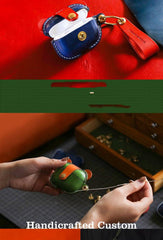 Handmade Green Leather AirPods Pro Case Custom Leather AirPods Pro Case Airpod Case Cover - iwalletsmen