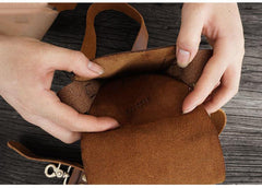 Handmade LEATHER MEN Belt Pouch Brown Waist BAG MIni Side Bag Belt Bag FOR MEN - iwalletsmen