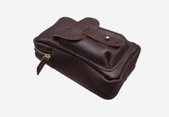 Handmade LEATHER MEN Belt Pouch Waist BAG MIni Side Bag Brown Belt Bag FOR MEN - iwalletsmen