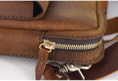 Handmade LEATHER MEN Belt Pouch Waist BAG MIni Side Bag Brown Belt Bag FOR MEN - iwalletsmen