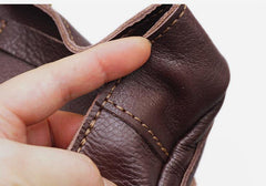 Handmade LEATHER MEN Belt Pouch Waist BAG MIni Side Bag Brown Belt Bag FOR MEN - iwalletsmen