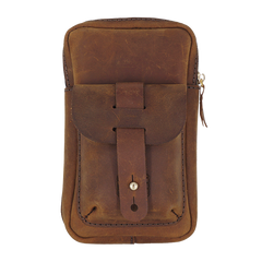 Handmade LEATHER MEN Belt Pouch Waist BAG MIni Side Bag Brown Belt Bag FOR MEN - iwalletsmen
