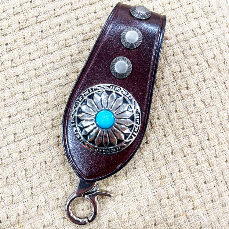 Handmade Leather Belt Clip Keychain | Made in The USA Brown