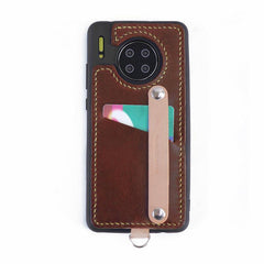 Handmade Leather Huawei Mate 30 Case with Card Holder CONTRAST COLOR Huawei Mate 30 Leather Case - iwalletsmen