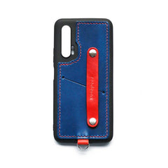 Handmade Leather Huawei Nova 6 Case with Card Holder CONTRAST COLOR Huawei Nova 6 Leather Case - iwalletsmen