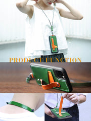 Handmade Red Leather Huawei P30 Pro Case with Card Holder CONTRAST COLOR Huawei P30 Pro Leather Case - iwalletsmen