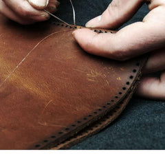 Handmade Brown Leather Mens Billfold Wallet Key Wallets Slim Trifold Key Holder Wallet for Men - iwalletsmen