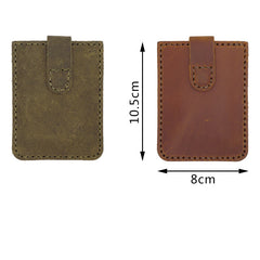 Leather Mens Card Holder Wallet Handmade Leather Card Holder Slim Card Wallet for Men - iwalletsmen